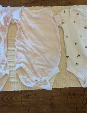 Demavie 0-3 Months Bodysuits. Bundle Of 3